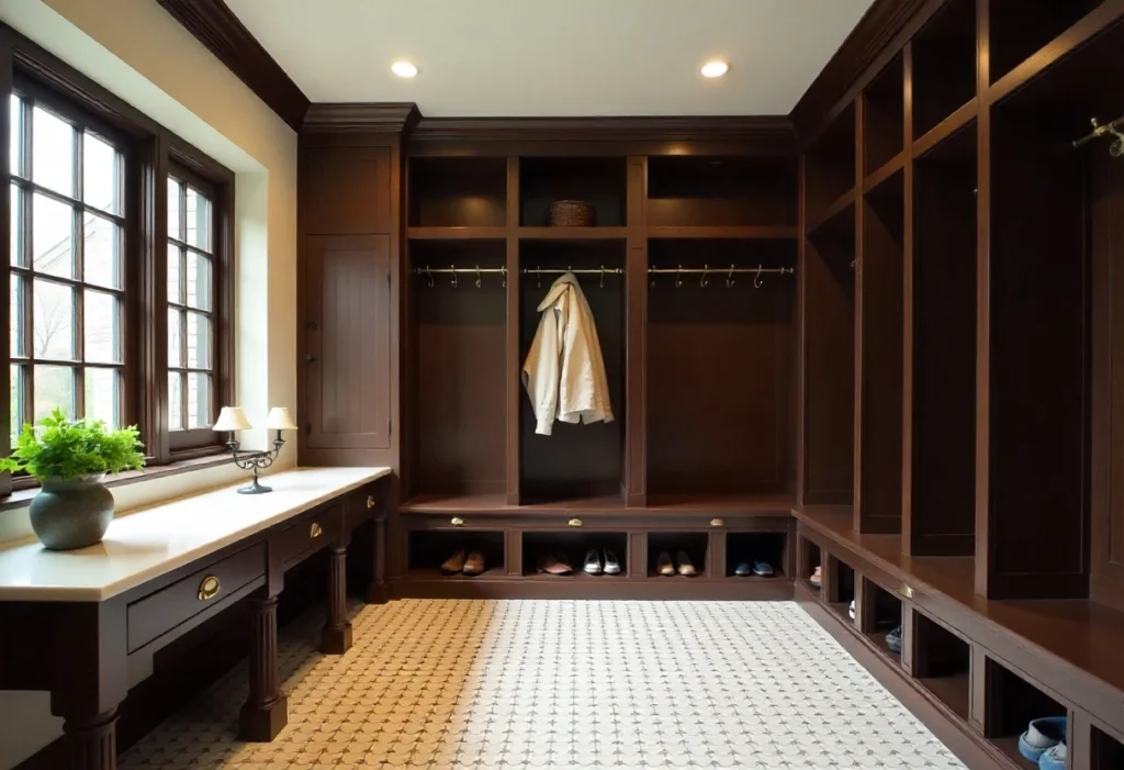 Mudroom storage for busy families.