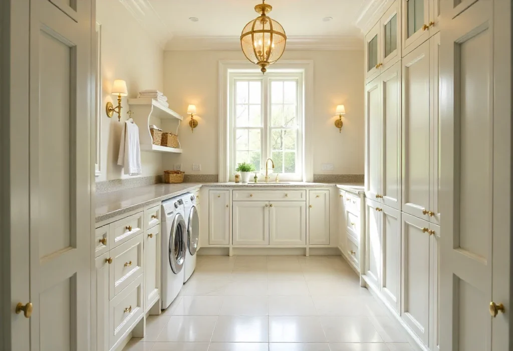 A clutter-free laundry room.