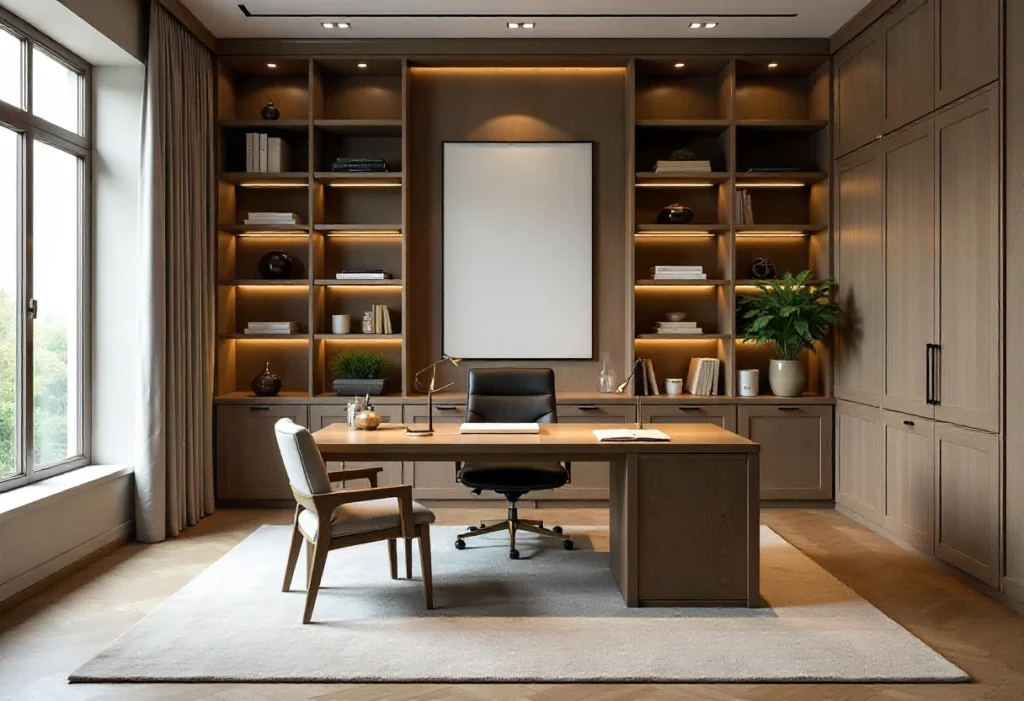 A well-organized home office.