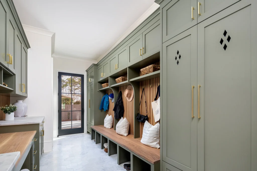 Mudroom storage for rainy and snowy days.