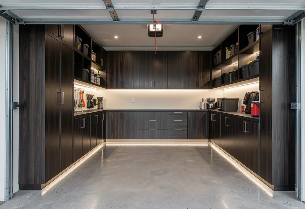 Custom garage storage that makes everything organized and neat.