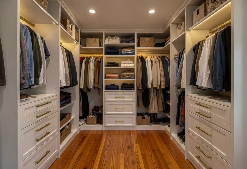 Walk-in closet for convenience and comfort.