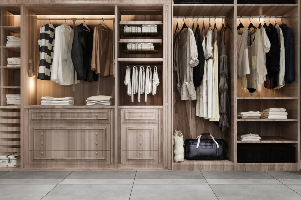 A custom closet design that reduces stress and makes your mind clearer.